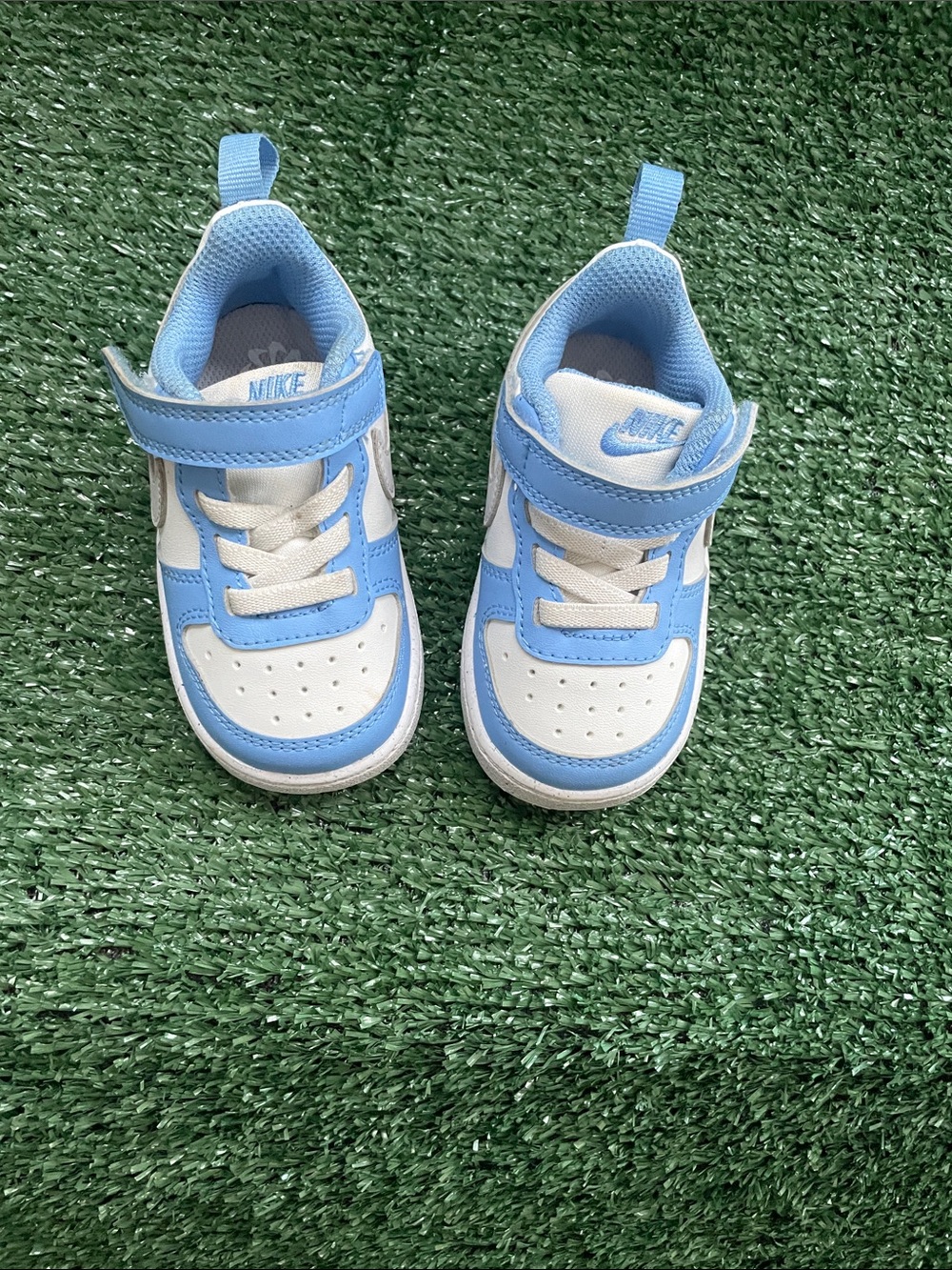 Nike Court Borough Low Recraft Toddler Shoes Size 5C Blue White Sneakers